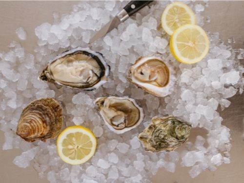 Ostriche in ghiaccio