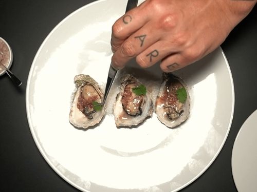 Special Sentinelles barbecued oysters